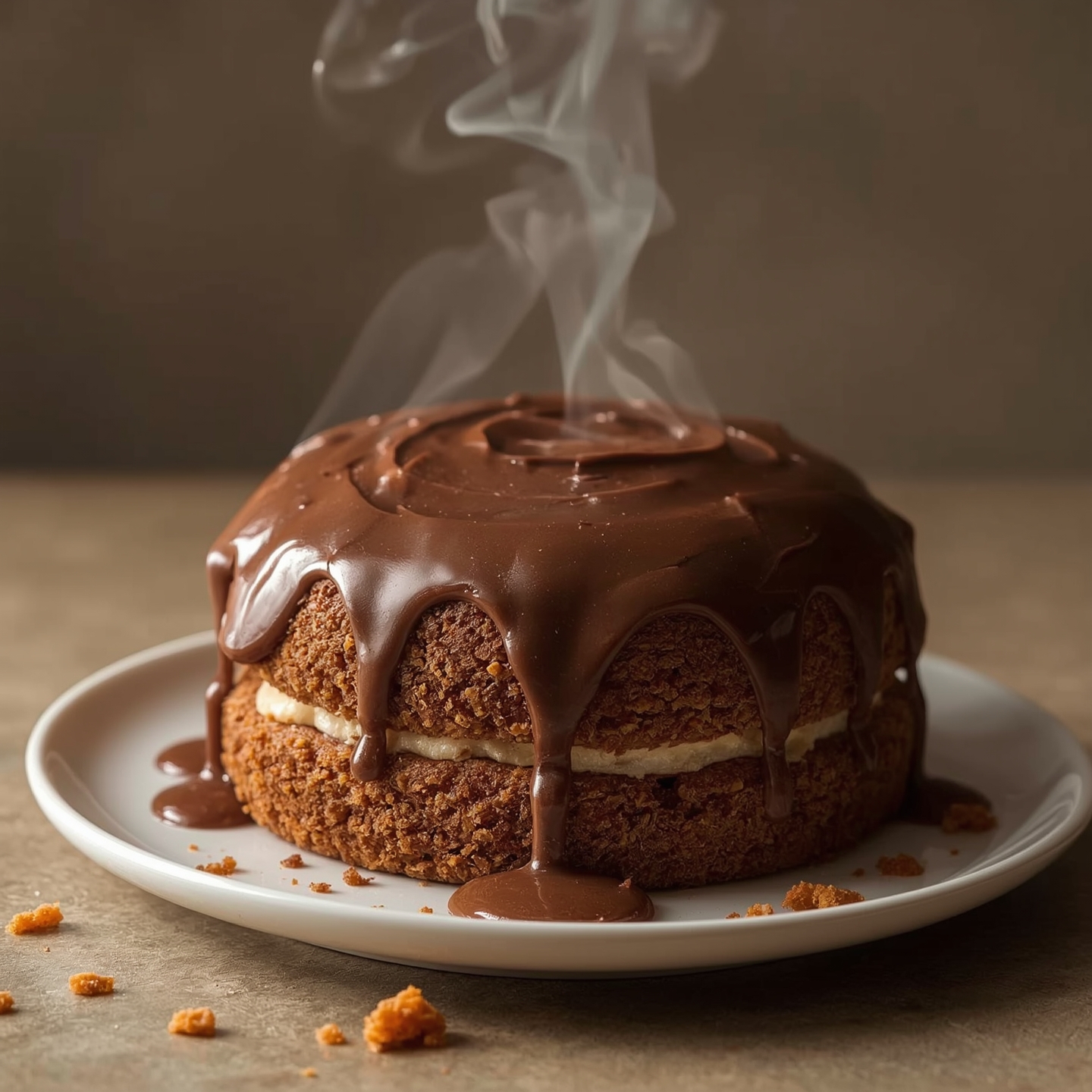Bolo de chocolate com cobertura
